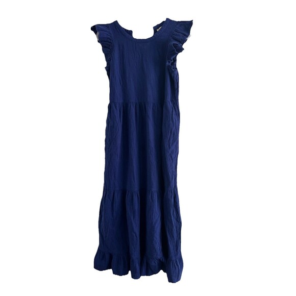 Universal Thread Cotton Maxi Dress Size med Side Pockets Flutter Ruffle Sleeve - Picture 1 of 7